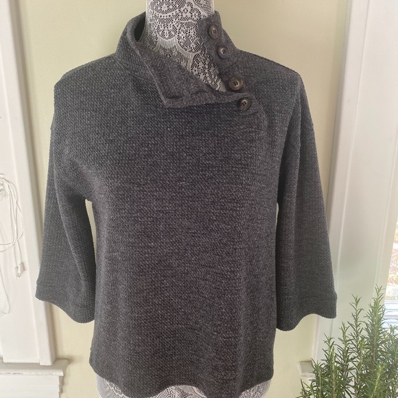 Anthropologie Waffle Mock Turtle Neck - Picture 2 of 8